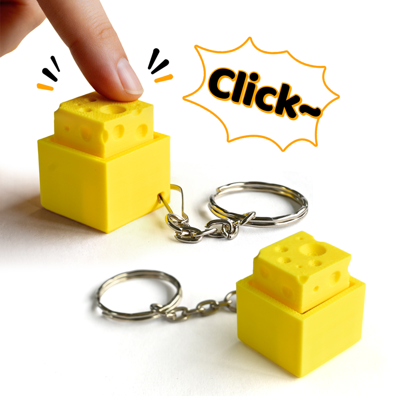 3D Printing Gif - พวงกุญแจ 3 มิติ รูปทรงคีย์บอร์ด ของเล่นคลายเครียด บรรเทาความวิตกกังวล