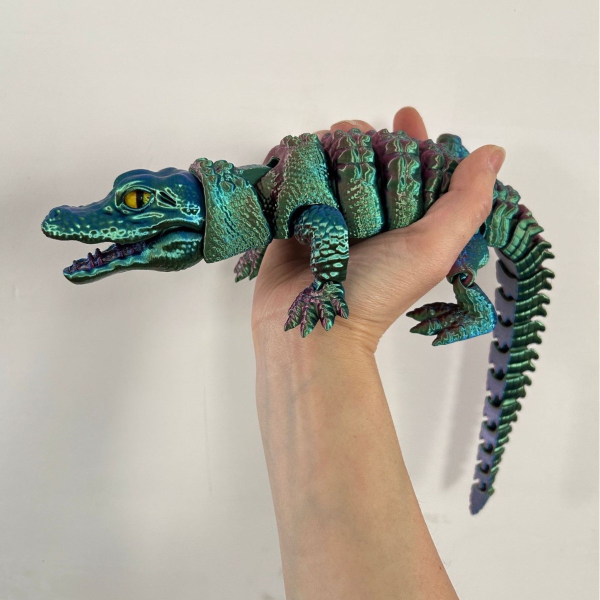 3D Printing Gif - จระเข้พิมพ์ 3 มิติ พร้อมข้อต่อในตัว ปากขยับได้ สำหรับเป็นของเล่นเด็ก