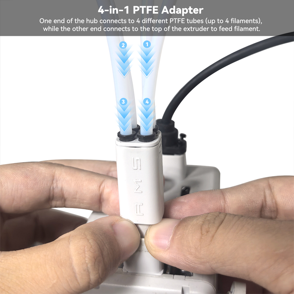 3D Printing Fff - อะแดปเตอร์ PTFE 4-in-1 รุ่นอัปเกรด สำหรับ Bambu