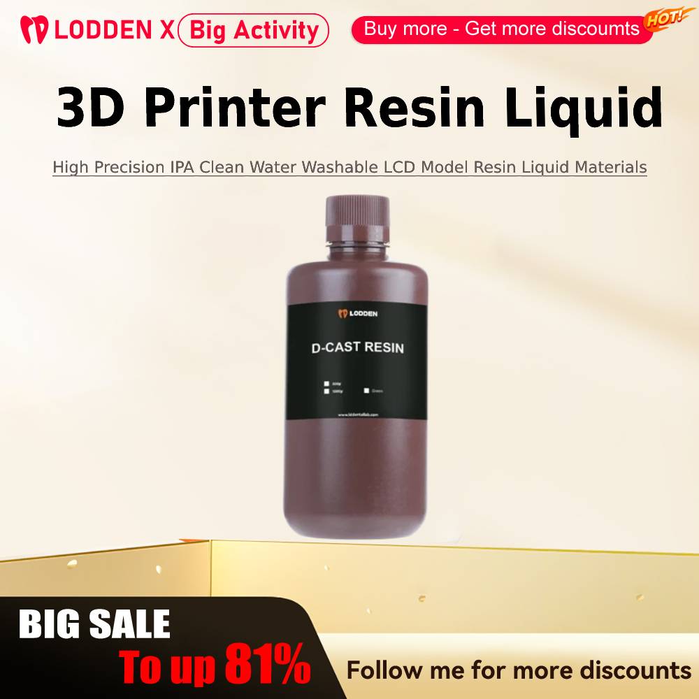 3D Printer Resin - Lodden 3D เครื่องพิมพ์เรซิ่น Liquid 385/405nm ความแม่นยําสูง