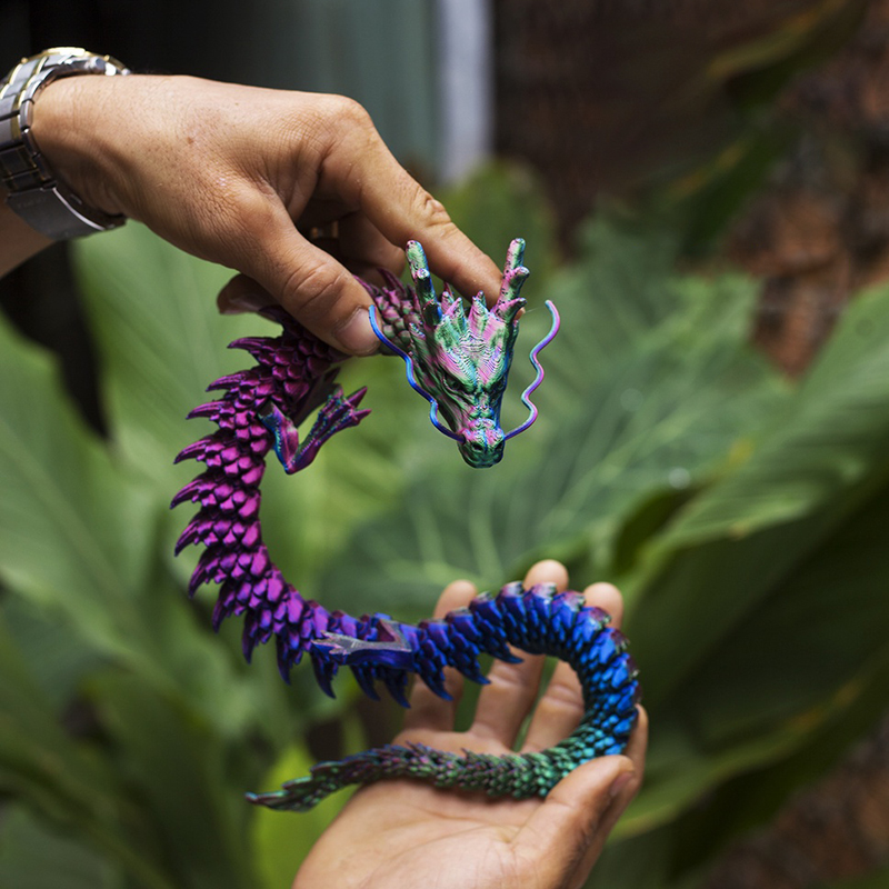 3D Printing Gif - งานฝีมือโมเดลไดโนเสาร์พิมพ์ลาย3D เปลี่ยนสีข้อต่ออุปกรณ์ตกแต่งบ้านรถของขวัญวันฮาโลวีนคริสต์มาส