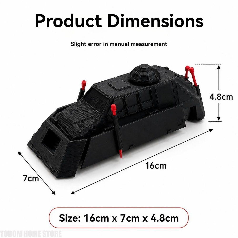 3D Printing Gif - โมเดลรถต่อสู้พายุทอร์นาโดแบบพับได้ Tiv2 พิมพ์ 3 มิติ ขนาดจำลอง