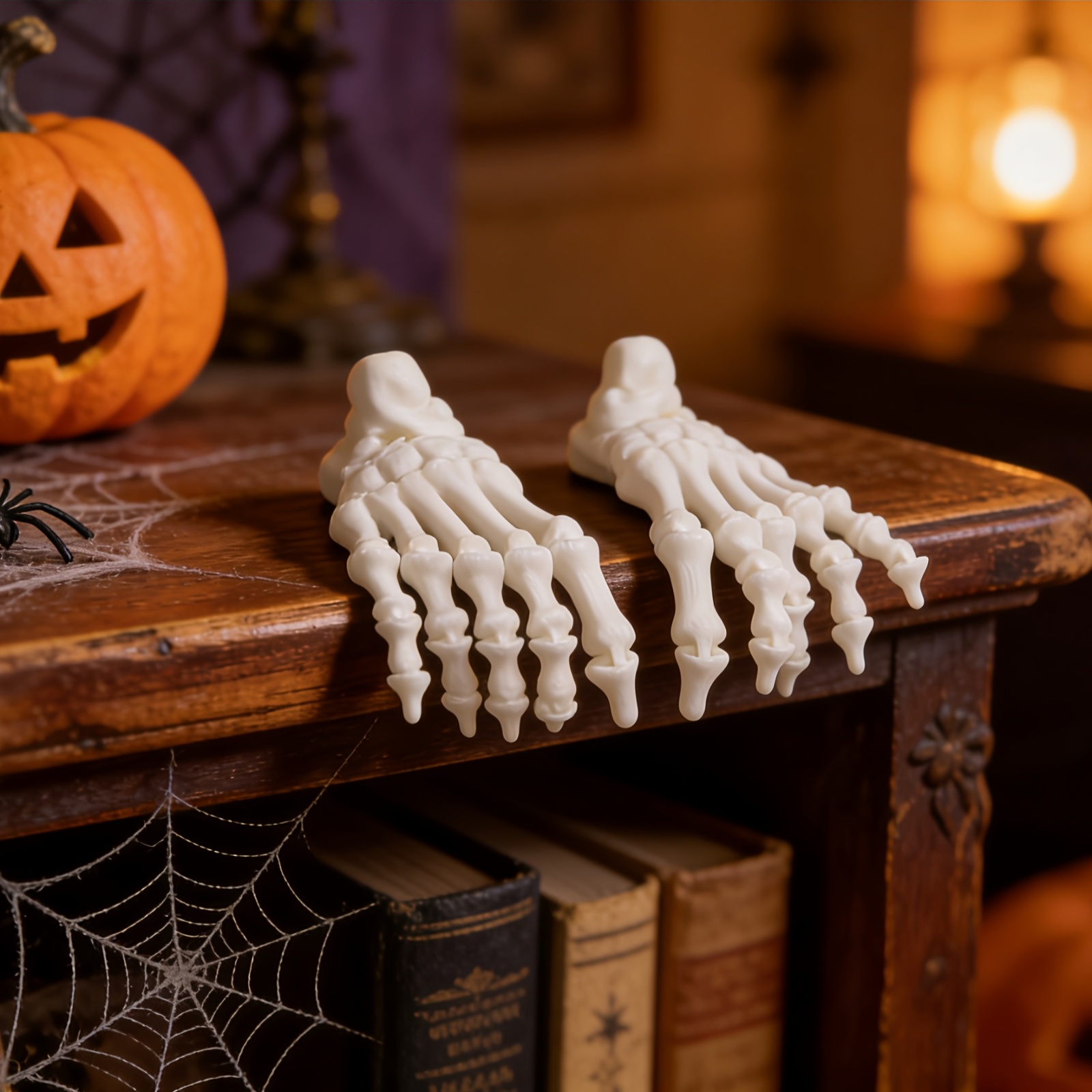 3D Printing Gif - ของตกแต่งแขวนรูปเท้ากะโหลก 3D พิมพ์ 2 ชิ้น, พวงกุญแจรูปกะโหลก,