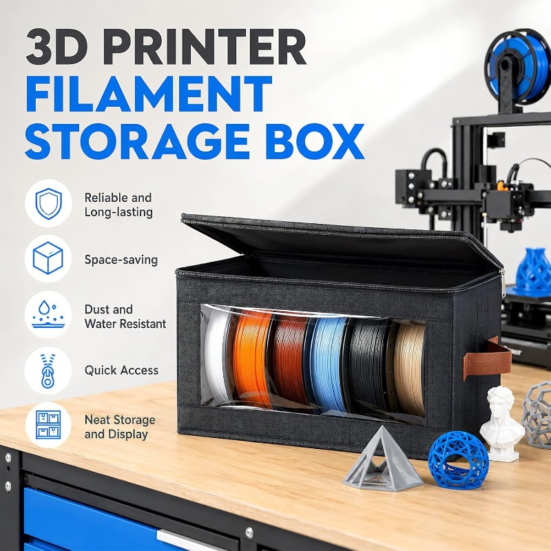 3D Printing Deck Box - กล่องเก็บเส้นใยเครื่องพิมพ์ 3 มิติ กล่องเก็บของเล่นเส้นใยเครื่องพิมพ์แบบไม่ทอ ถุงเก็บของแบบมองเห็นได้ ป้องกันฝุ่น