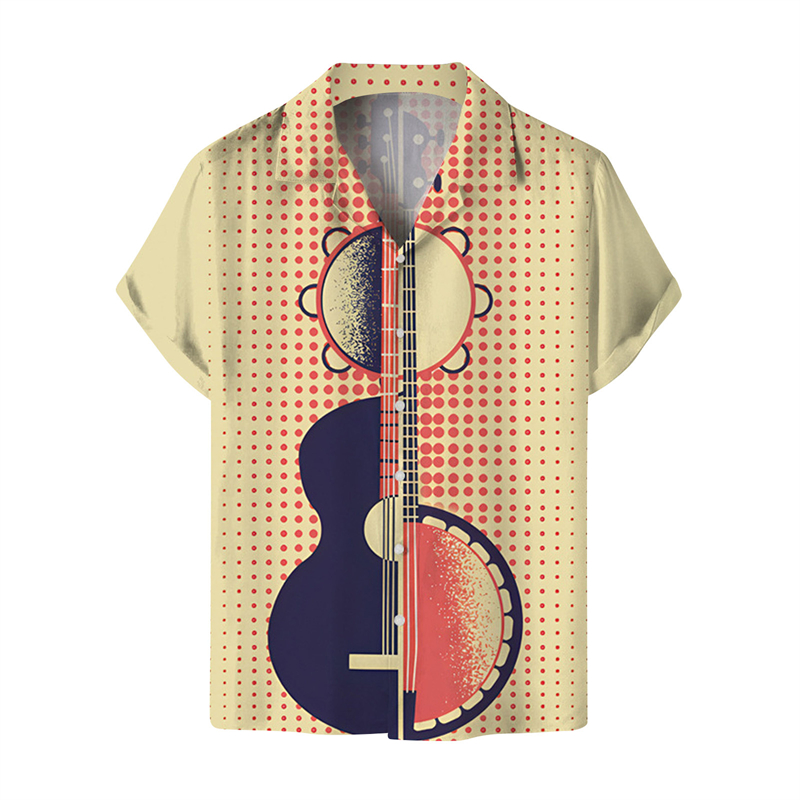 เสื้อสำหรับผู้ชายเสื้อพิมพ์ลาย - 3D Printing Guitar บทวิจารณ์และราคา