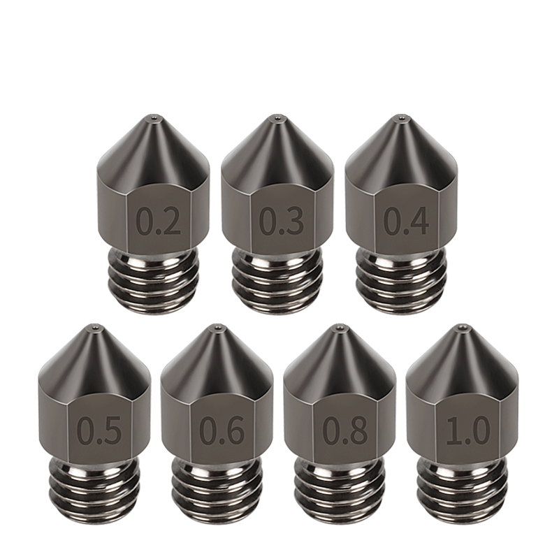 หัวฉีดเหล็กแข็งพิเศษ MK8 5 ชิ้ - 3D Printing News บทวิจารณ์และราคา