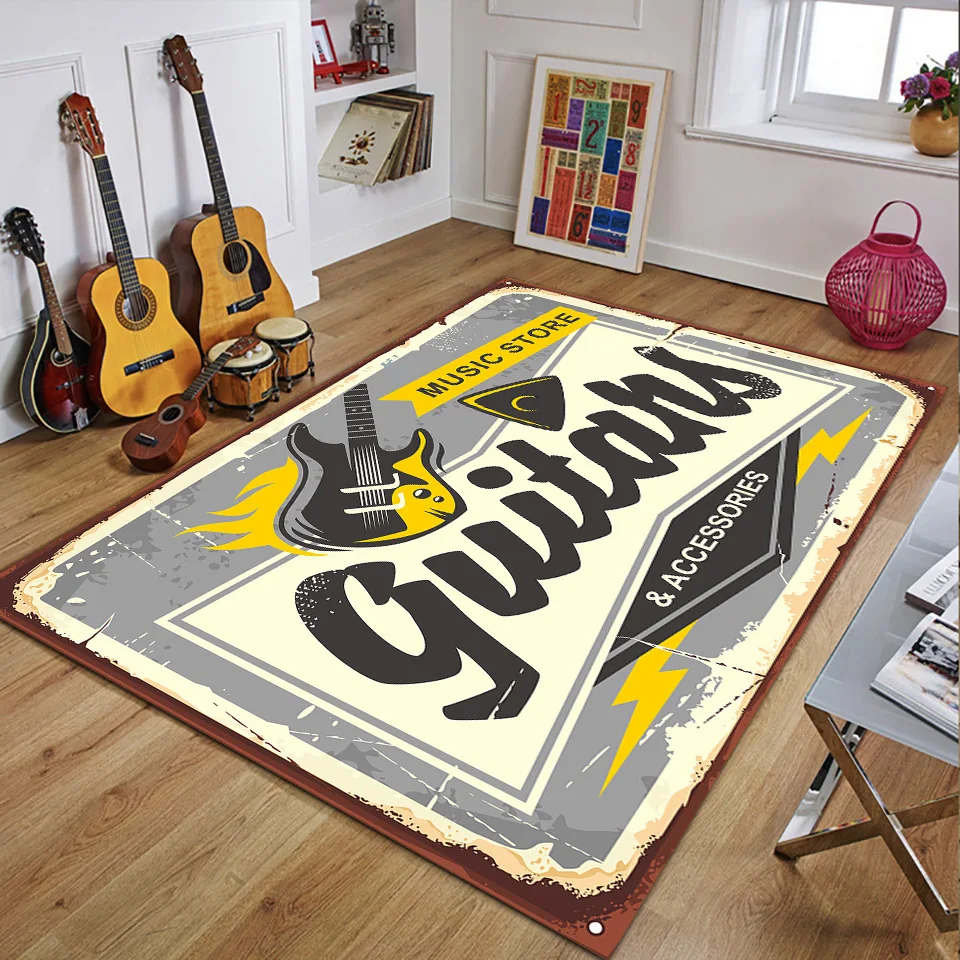 Retro เพลงพรมสําหรับตกแต่งห้อง - 3D Printing Guitar บทวิจารณ์และราคา