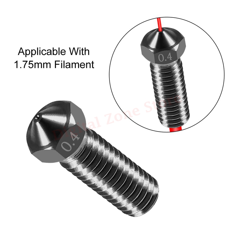 10ชิ้น V6หัวฉีดภูเขาไฟเหล็กแข็ - 3D Printing Fff บทวิจารณ์และราคา
