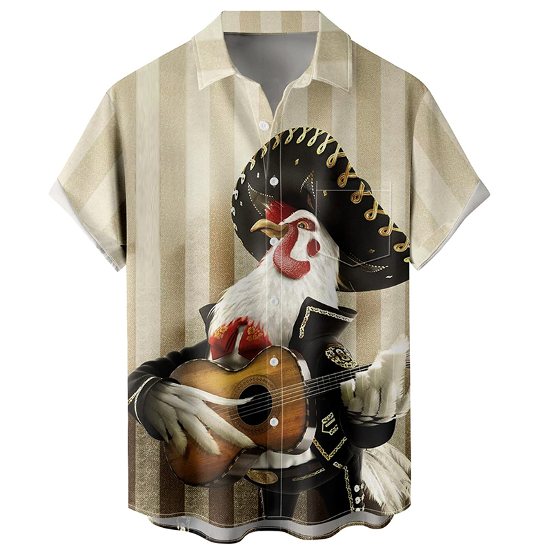 เสื้อเชิ้ตพิมพ์ลาย 3 มิติ ลายก - 3D Printing Guitar บทวิจารณ์และราคา