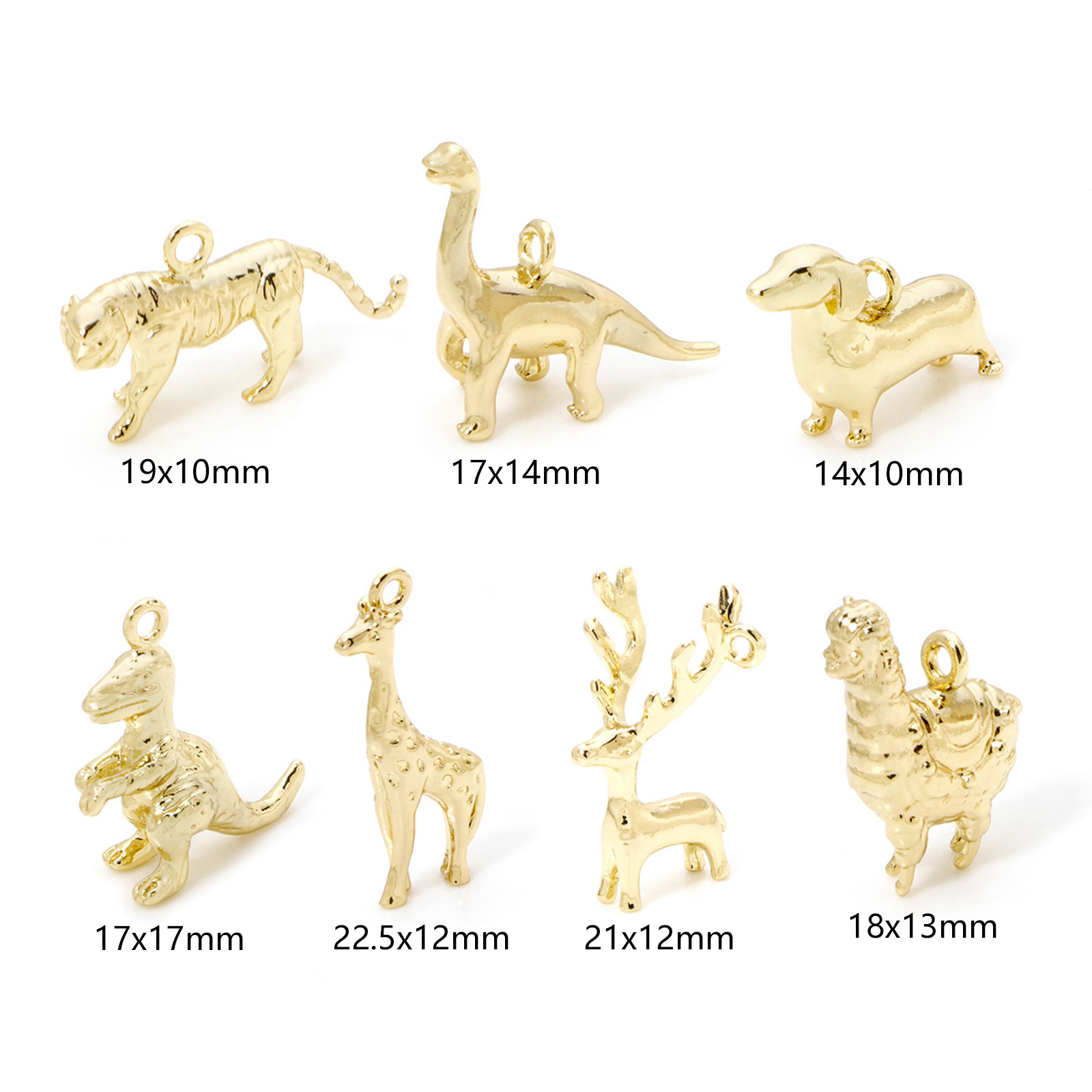 2pcs สัตว์ทองเหลือง Charms 18k - 3D Printing Jewellery บทวิจารณ์และราคา