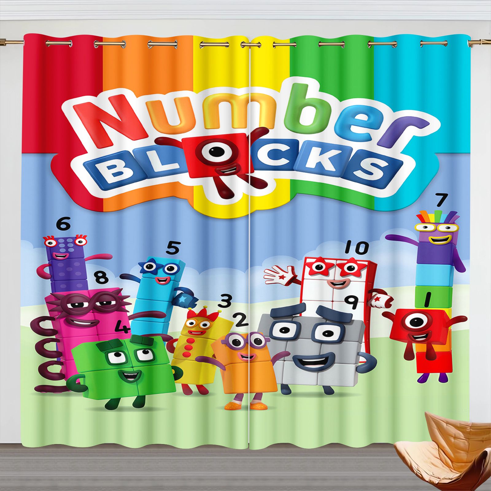ผ้าม่านการ์ตูน Numberblocks, ผ - 3D Printing Room บทวิจารณ์และราคา