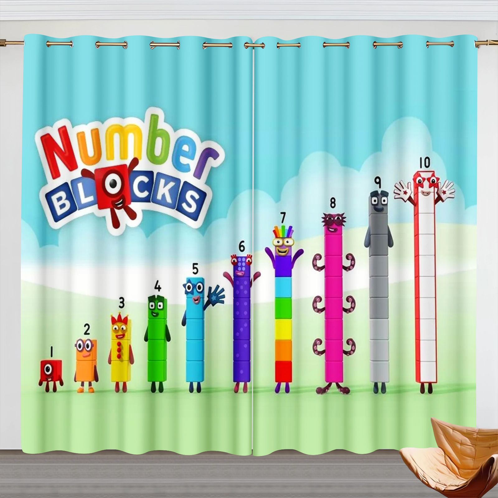 ผ้าม่านการ์ตูน Numberblocks, ผ - 3D Printing Room บทวิจารณ์และราคา