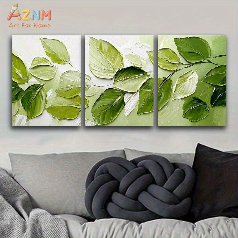 AZNM 3D Textured Green Leaf Im - 3D Printing Wall บทวิจารณ์และราคา