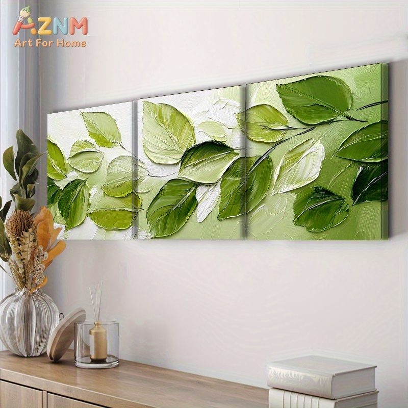 AZNM 3D Textured Green Leaf Im - 3D Printing Wall บทวิจารณ์และราคา