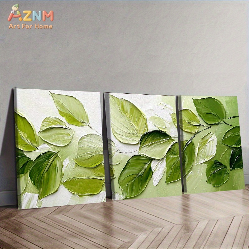 AZNM 3D Textured Green Leaf Im - 3D Printing Wall บทวิจารณ์และราคา