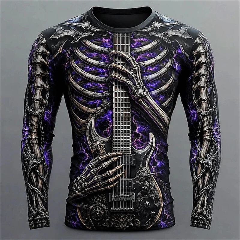 เสื้อยืดแขนยาวผู้ชายแบบใหม่พร้ - 3D Printing Guitar บทวิจารณ์และราคา